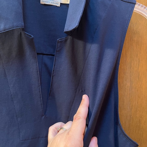 Faherty All Day Polo Dress in Navy Blazer - Picture 11 of 12